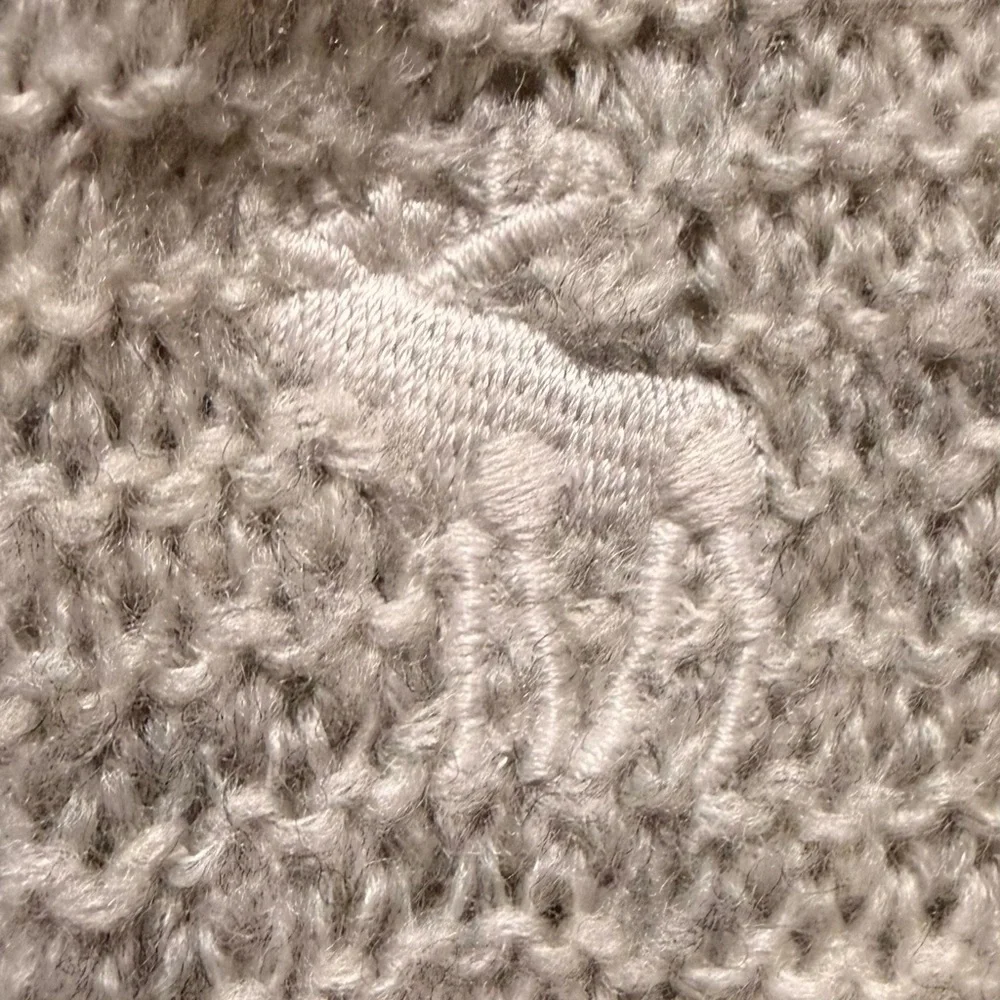 Abercrombie & Fitch | Light Gray Wool Blend Button Moose Cardigan | Sz S
